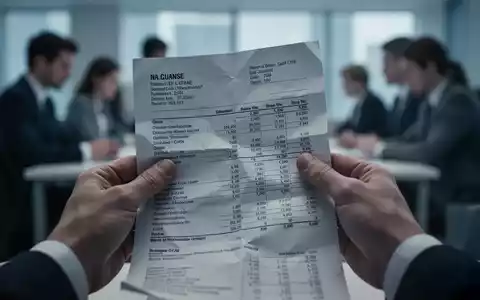 Nahaufnahme von Händen, die einen zerknüllten Finanzbericht halten, im Hintergrund unscharf arbeitende Büroangestellte. - Foto: über boerse-global.de