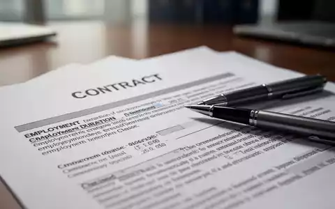 Nahaufnahme eines Arbeitsvertrags mit einem Stift darauf, der die neuen Regelungen für befristete Arbeitsverträge symbolisiert. - Foto: über boerse-global.de