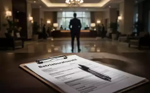 Ein Stimmzettel und ein Stift auf einem Klemmbrett in einer Hotellobby, die eine Betriebsratswahl symbolisieren. - Foto: über boerse-global.de