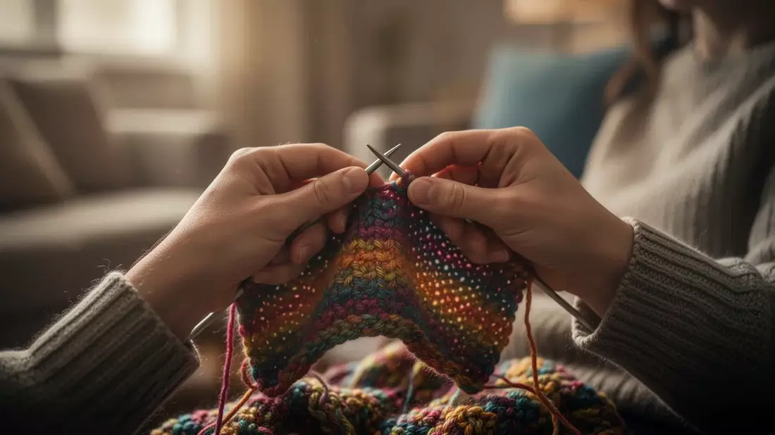 Stricken gegen Stress: Handarbeit als wirksames Hirndoping