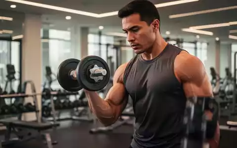 Eine Person trainiert mit einer Hantel in einem Fitnessstudio, konzentriert auf ihre Muskeln und Herzgesundheit. - Foto: über boerse-global.de
