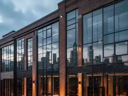Eine moderne Wohnfassade, die in ein ehemaliges Industriegebäude integriert ist und die Transformation von Gewerbe zu Wohnraum symbolisiert. - Foto: über boerse-global.de