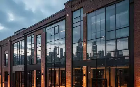 Eine moderne Wohnfassade, die in ein ehemaliges Industriegebäude integriert ist und die Transformation von Gewerbe zu Wohnraum symbolisiert. - Foto: über boerse-global.de