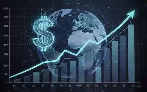 Ein stilisierter Finanzgraph, der einen Aufwärtstrend zeigt, mit einem digitalen Dollarzeichen und einem Globus im Hintergrund. - Foto: über boerse-global.de