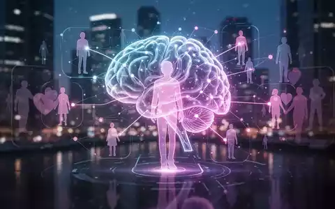 Leuchtendes, abstraktes KI-Gehirn, das digitale Silhouetten verbindet, symbolisiert KIs Rolle in zukünftigen Dating-Apps und Partnervermittlung. - Foto: über boerse-global.de