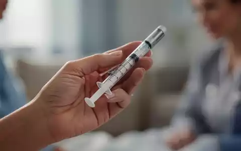 Nahaufnahme der Hand einer Frau, die eine Insulinspritze oder einen Pen hält, mit unscharfem medizinischem Hintergrund. - Foto: über boerse-global.de