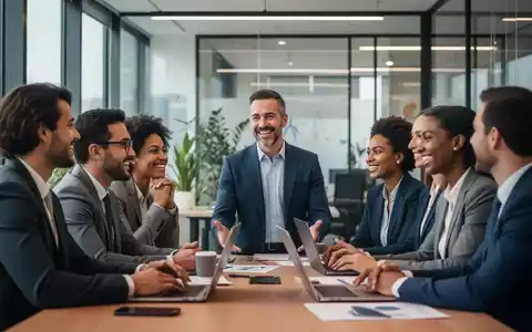 Eine vielfältige Gruppe von Fachleuten in einem modernen Büroumfeld, die sich engagiert austauschen und zusammenarbeiten. - Foto: über boerse-global.de