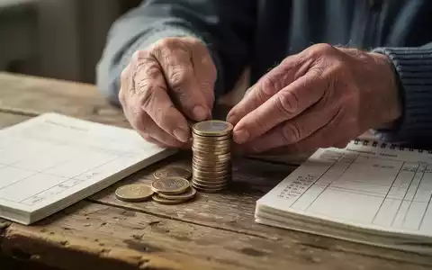Hände eines älteren Menschen zählen sorgfältig Euro-Münzen auf einem Holztisch, daneben liegt ein geöffnetes Notizbuch. - Foto: über boerse-global.de