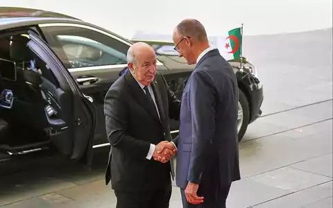 Abdelmadjid Tebboune und Friedrich Merz am 16.07.2026 - Foto: via dts Nachrichtenagentur