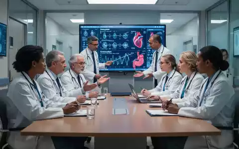 Medizinisches Team bespricht Patientendaten in einem modernen Konferenzraum, symbolisiert interdisziplinäre Zusammenarbeit in der Medizin. - Foto: über boerse-global.de