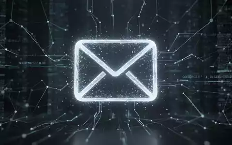 Leuchtendes, abstraktes E-Mail-Symbol aus digitalem Licht, das KI-gestützte E-Mail-Automatisierung und Marketing-Innovation symbolisiert. - Foto: über boerse-global.de