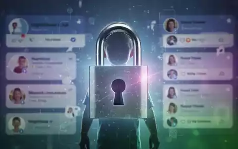 Digitales Vorhängeschloss sichert Silhouette eines Kindes, symbolisiert Online-Kindersicherheit und Altersverifikation auf sozialen Medien. - Foto: über boerse-global.de
