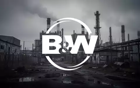 Industrielle Energieerzeugungsanlage in dunklen, desaturierten Farben, die Verfall und einen erheblichen Rückgang im Energiesektor darstellt. - Foto: über boerse-global.de