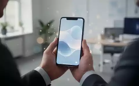 Hände halten ein Smartphone, das eine beruhigende, minimalistische App-Oberfläche zeigt, umgeben von weichem Licht in einer ruhigen Umgebung. - Foto: über boerse-global.de