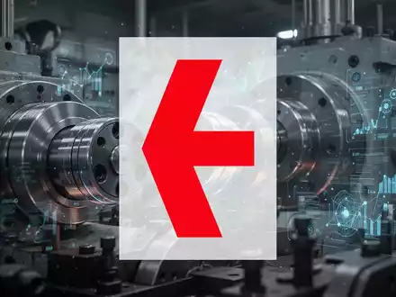Abstrakte Szene mit Industriemaschinenkomponenten und digitalem Leuchten, die eine große Übernahme im Maschinenbausektor darstellt. - Foto: über boerse-global.de