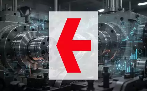 Abstrakte Szene mit Industriemaschinenkomponenten und digitalem Leuchten, die eine große Übernahme im Maschinenbausektor darstellt. - Foto: über boerse-global.de