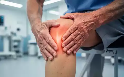 Ältere Hände halten sanft ein Knie, das Komfort und Pflege symbolisiert. Fokus auf Gelenkgesundheit und Bewegung. - Foto: über boerse-global.de
