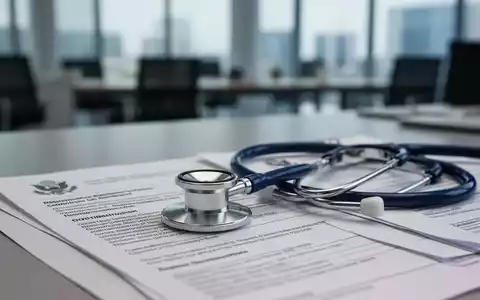 Ein Stethoskop liegt auf einem Schreibtisch neben offiziellen Dokumenten, die den öffentlichen Dienst und die Gesundheitsverwaltung repräsentieren. - Foto: über boerse-global.de
