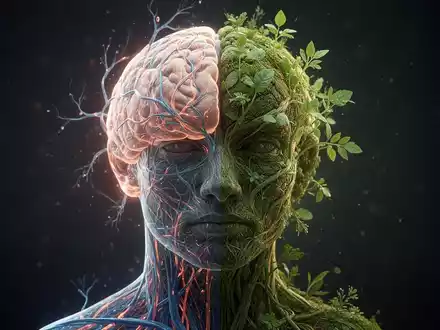 Eine abstrakte Darstellung des menschlichen Kopfes, der die Verbindung zwischen psychischen und physischen Faktoren symbolisiert. - Foto: ĂŒber boerse-global.de