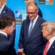 Nato-Generalsekretär Mark Rutte (l) freut sich über die Einigung zwischen Bundeskanzler Friedrich Merz und US-Präsident Donald Trump. (Archivbild) - Bild: Kay Nietfeld/dpa