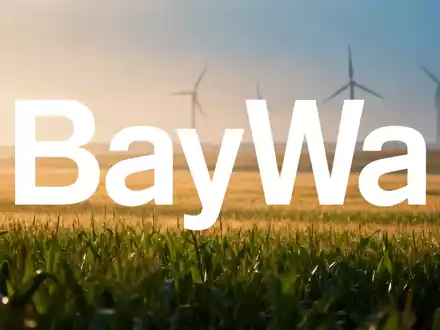 Eine abstrakte Szene mit einem fruchtbaren Feld, das in den Horizont übergeht, wo sich Windturbinen abzeichnen, symbolisiert Wachstum in Landwirtschaft und erneuerbaren Energien. - Foto: über boerse-global.de