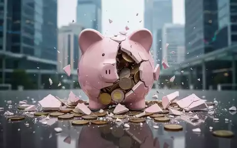 Ein zerbrochenes Sparschwein mit herausfallenden Münzen, das finanzielle Fragilität und unerwartete Ausgaben symbolisiert. - Foto: über boerse-global.de