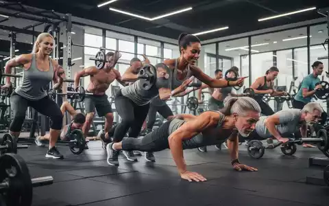 Eine Gruppe von Menschen unterschiedlichen Alters und Geschlechts, die in einem modernen Fitnessstudio Krafttraining absolvieren, um ihre Gesundheit zu fördern. - Foto: über boerse-global.de