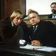 Claus Theo Gärtner (links) als Privatdetektiv Matula und sein erster sogenannter Dienstherr in der ZDF-Krimiserie «Ein Fall für zwei», Günter Strack als Rechtsanwalt Dr. Renz. (Archivbild) - Bild: Jörg Schmitt/dpa
