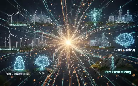 Abstrakte Darstellung von Wachstum und Innovation mit digitalen Linien, die Investitionen in Technologie, Rohstoffe und Energie verbinden. - Foto: über boerse-global.de
