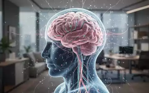Abstrakte Darstellung eines menschlichen Kopfes mit neuronalen Pfaden und digitalen Elementen, die mentale Belastung und Neurodiversität symbolisieren. - Foto: über boerse-global.de
