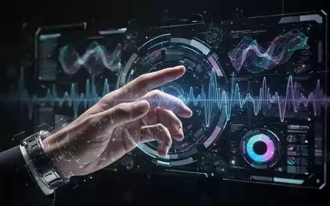 Eine menschliche Hand interagiert mit einer holografischen Schnittstelle, die abstrakte Daten und eine Siri-Wellenform zeigt, was KI-Steuerung darstellt. - Foto: über boerse-global.de