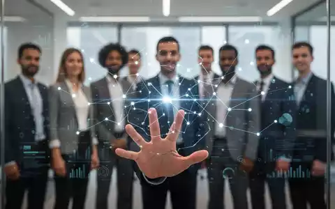 Eine Hand greift nach einer Glasscheibe mit einer digitalen KI-Schnittstelle, hinter der verschwommen Menschen stehen, symbolisch für Diskriminierung und rechtliche Herausforderung. - Foto: über boerse-global.de
