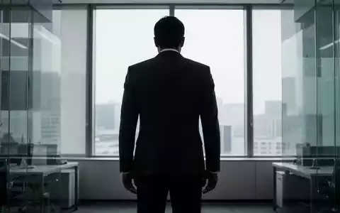 Eine Person in Business-Kleidung steht angespannt in einem modernen Büro, symbolisierend Burn-on und chronischen Stress. - Foto: über boerse-global.de