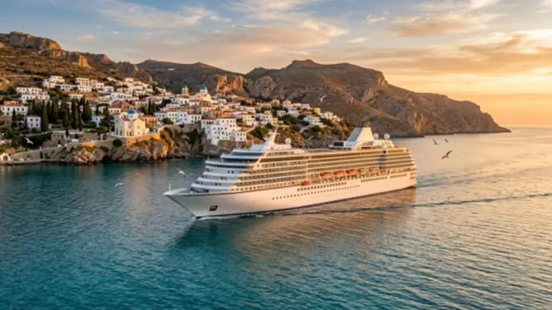 Fähre nach Sardinien, Illustration mit AI erstellt.