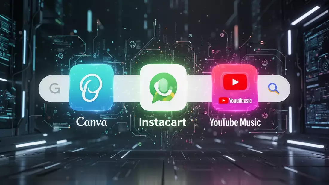 Google KI-Suche: Direkte Aktionen in Canva, Instacart & YouTube Music