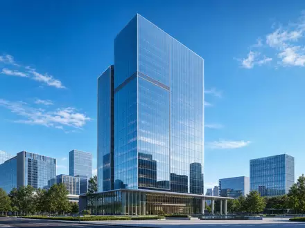 Architektur-Render eines modernen Bürohochhauses symbolisiert den Unternehmenssitz von Pernod Ricard S.A. FR0000120693 in Paris - Foto: THN