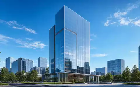 Architektur-Render eines modernen Bürohochhauses symbolisiert den Unternehmenssitz von Pernod Ricard S.A. FR0000120693 in Paris - Foto: THN