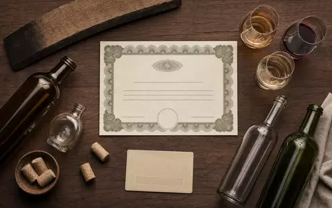 Flatlay mit Aktienzertifikat und ISIN-Karte symbolisiert das Wertpapier von Pernod Ricard S.A. FR0000120693 anschaulich - Foto: THN