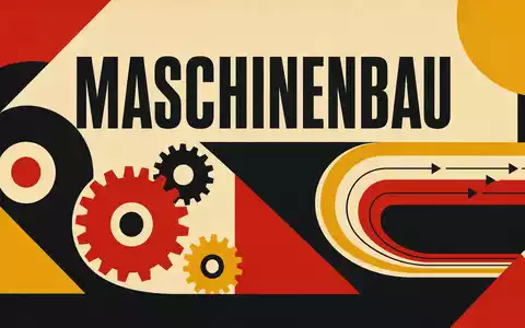 Bauhaus-Poster mit Zahnrädern zeigt Branche von KSB SE & Co. KGaA Vz. (DE0006292030) - Foto: THN