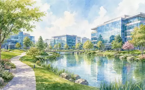 Aquarellmalerei eines Forschungscampus symbolisiert Merck & Co. Inc., ISIN US58933Y1055, im US-Pharmasektor angesiedelt - Foto: THN