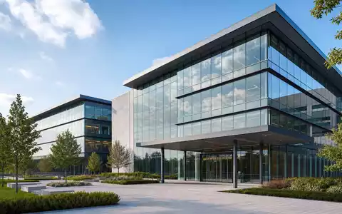 Smith & Nephew plc (ISIN GB0009223206) unterhält moderne Bürostandorte, gezeigt als Architektur-Render mit Glasfassade - Foto: THN