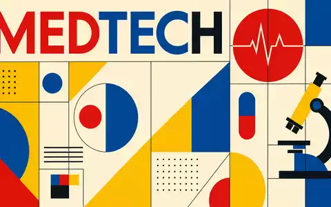 Smith & Nephew plc (ISIN GB0009223206) gehört zur Medizintechnik-Branche, symbolisiert durch ein geometrisches Bauhaus-Poster - Foto: THN