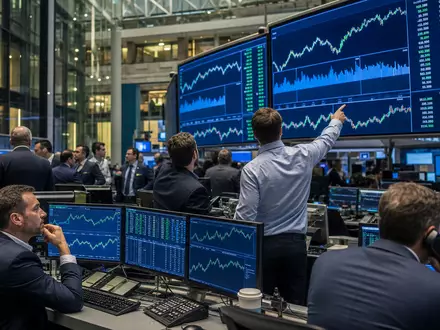 Smith & Nephew plc (ISIN GB0009223206) notiert an der Londoner Börse, gezeigt in geschäftiger Trading-Floor-Szene - Foto: THN