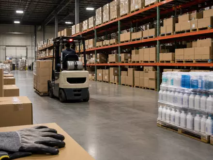Bunzl plc (ISIN GB00B0744B38) beliefert Kunden über riesige Distributionslager voller Verpackungen und Hygieneartikel weltweit - Foto: THN