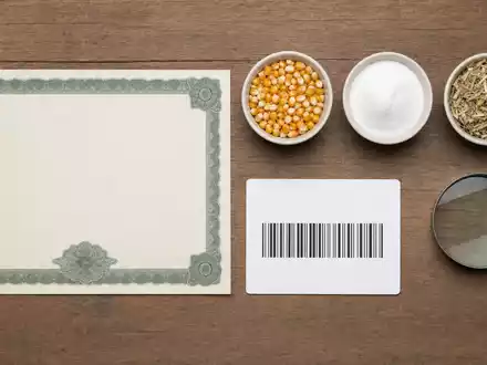Tate & Lyle PLC (GB0008707753) Flatlay zeigt Aktienzertifikat, ISIN-Karte und typische Zutaten der Lebensmittelbranche - Foto: THN