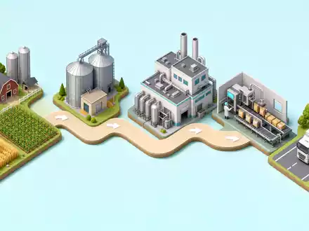 Tate & Lyle PLC (GB0008707753) illustriert isometrisch die Wertschöpfungskette von Feld bis Vertrieb der Zutaten - Foto: THN