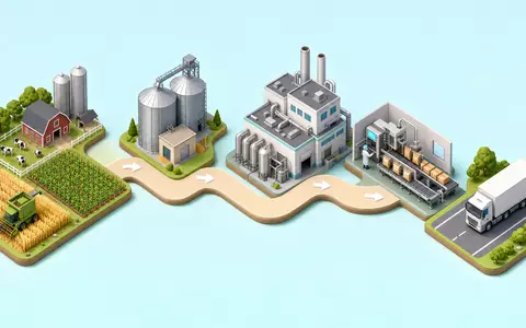 Tate & Lyle PLC (GB0008707753) illustriert isometrisch die Wertschöpfungskette von Feld bis Vertrieb der Zutaten - Foto: THN