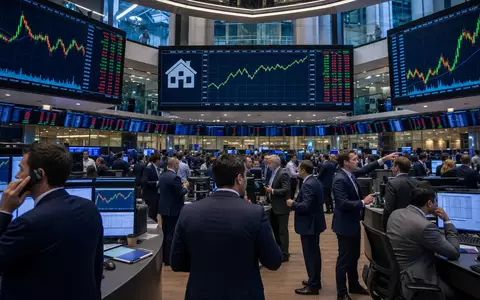 Bellway p.l.c. (GB0000904986) notiert an der Börse, der Trading-Floor zeigt Charts der britischen Baubranche - Foto: THN