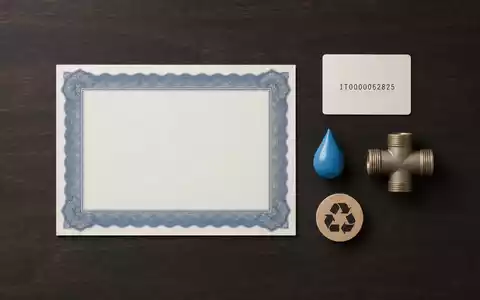 Flatlay mit Aktienzertifikat und ISIN-Karte illustriert die Investition in Hera S.p.A. mit IT0000062825 - Foto: THN