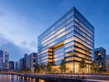 Architektur-Render eines modernen Glasturms visualisiert den Firmensitz von Nexi S.p.A., Wertpapier ISIN IT0005366767 - Foto: THN